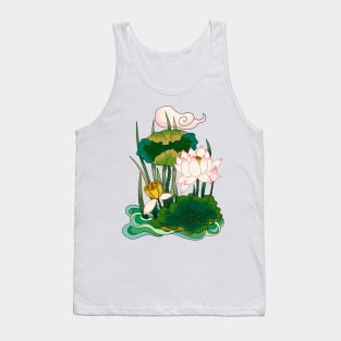 Minhwa: Cloud on the Lotus Pink (Korean traditional/folk art) Tank Top